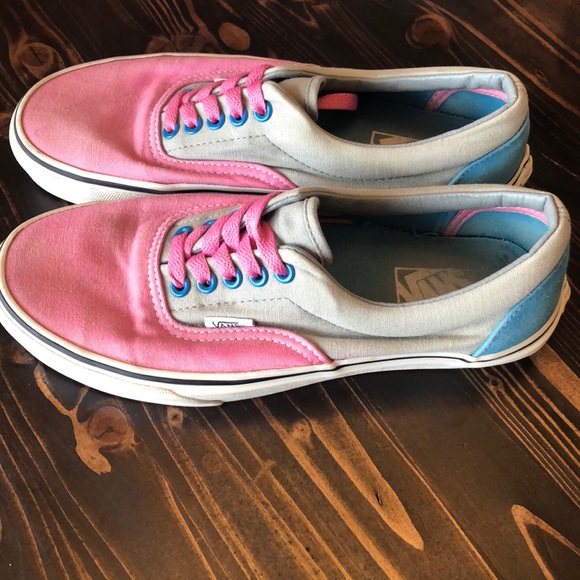 Vans Shoes - Vans pink/grey/aqua w8 m6.5